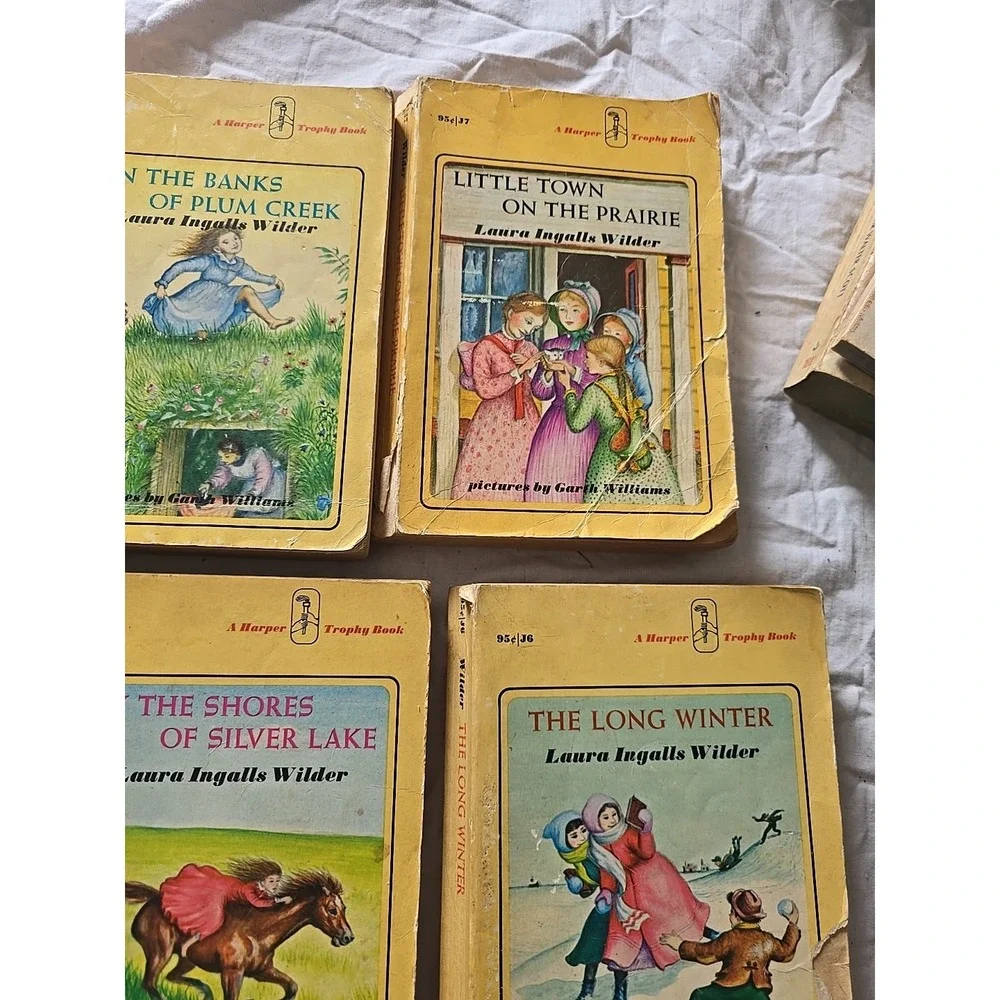 Lot of 9 VTG Little House On The Prairie by Laura Ingalls Wilder Paperback Books